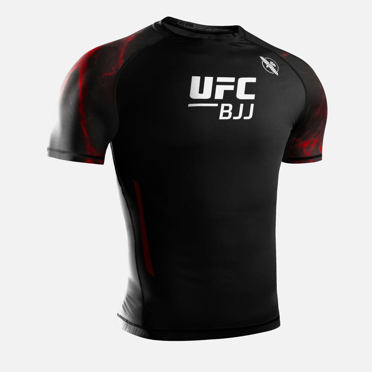 Hayabusa x UFC BJJ Rashguard Korte Mouwen - Zwart/Rood