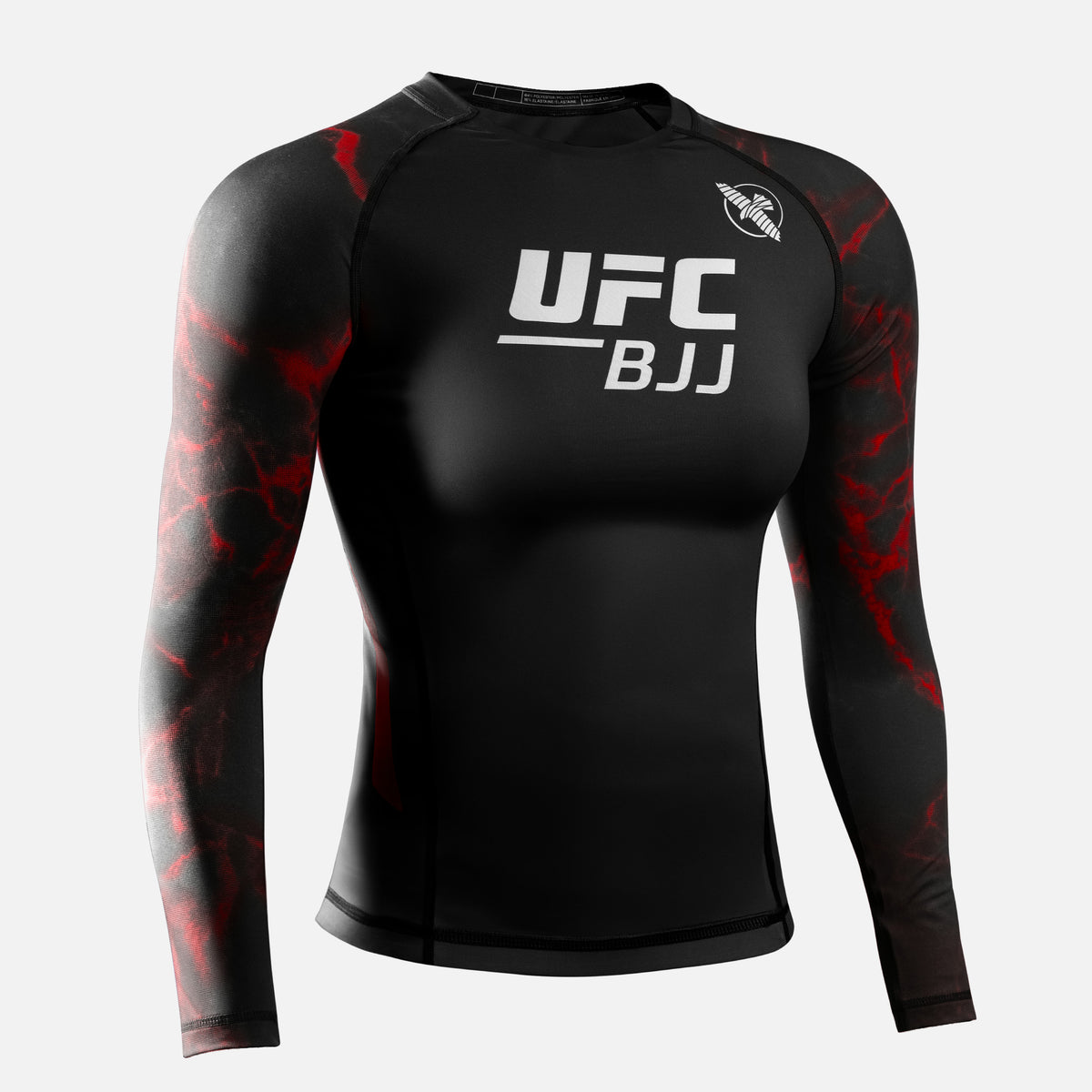 Hayabusa x UFC BJJ Rashguard Lange Mouwen Dames - Zwart/Rood