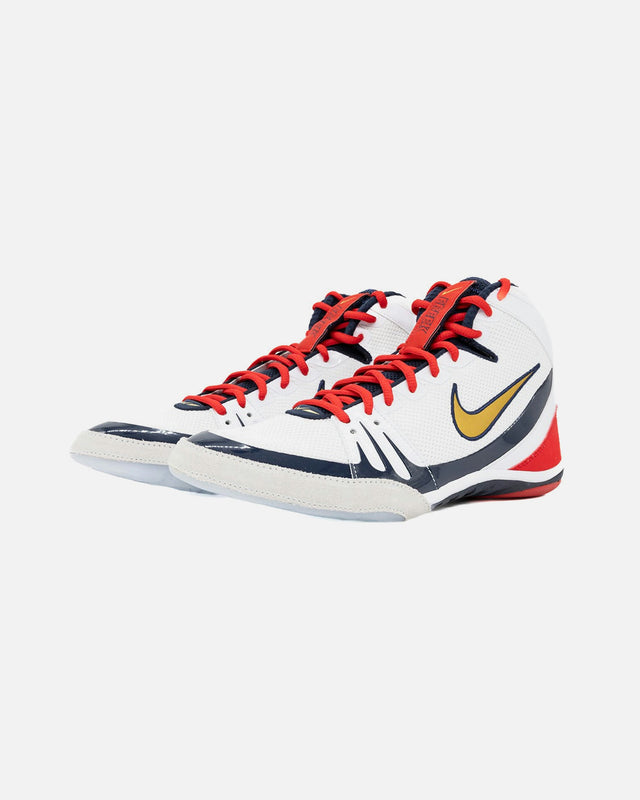 Ghete de lupte Nike Freek SE – Alb/Aur/Albastru marin