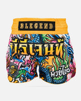 Blegend Muay Thai Shorts Legend 3 - Geel