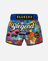 Blegend Muay Thai Shorts Legend 11 - Blauw