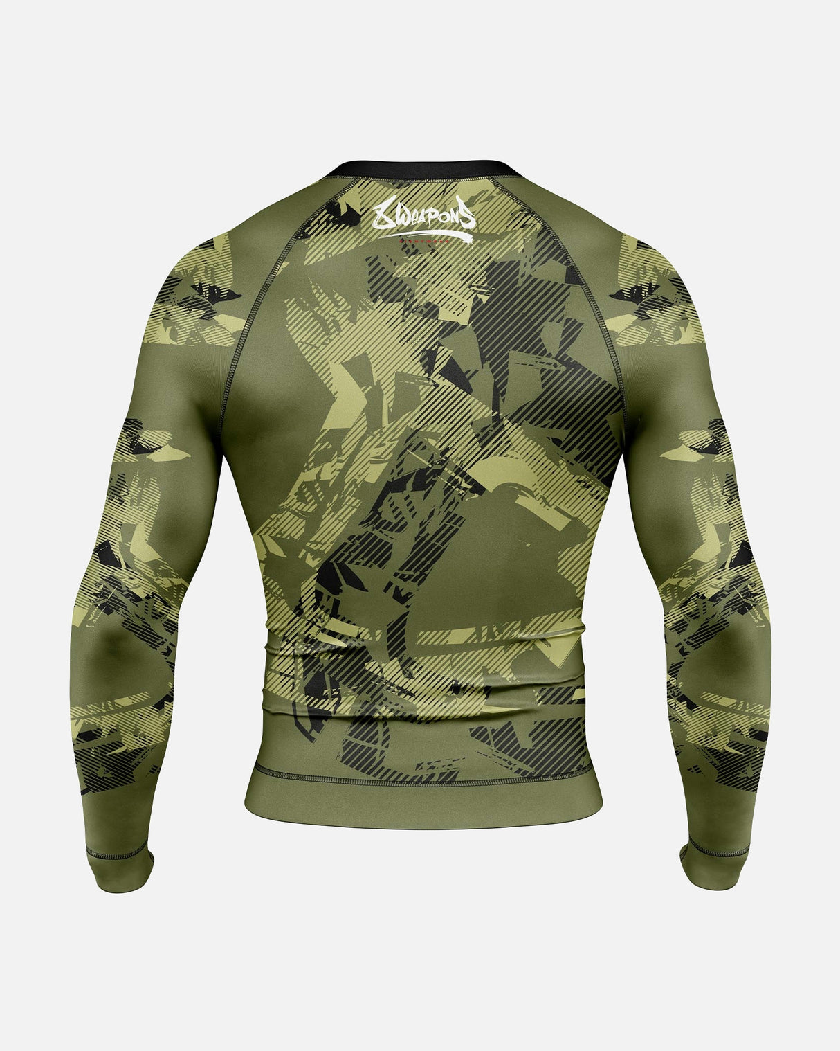 8 WEAPONS Rashguard Hit 2.0 - Olijf/Zwart