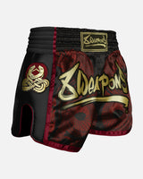 8 WEAPONS Muay Thai Shorts Naga - Zwart/Rood