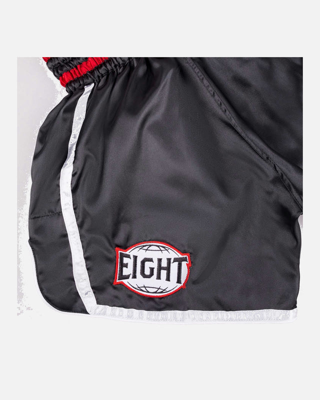 8 WEAPONS Muay Thai Shorts Bangkok – Black/White
