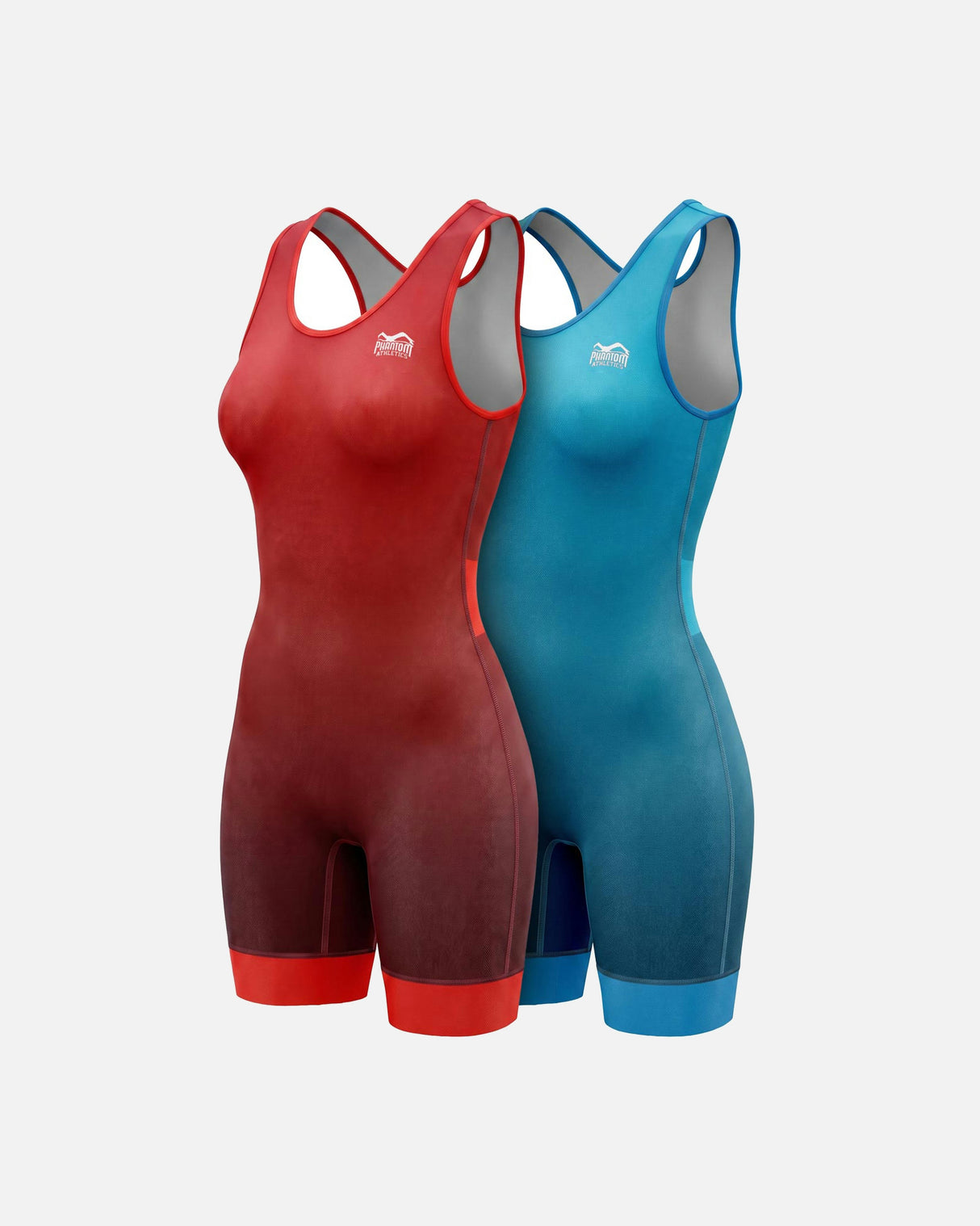 Phantom Athletics Worstelsinglet Set APEX Dames - Rood/Blauw