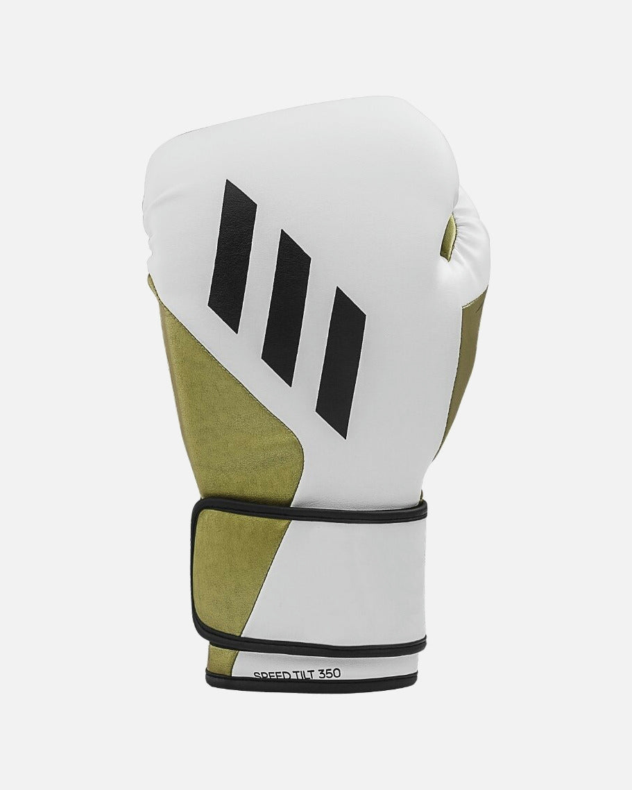 Guantes de boxeo Adidas Speed Tilt 350 – Blanco/Oro