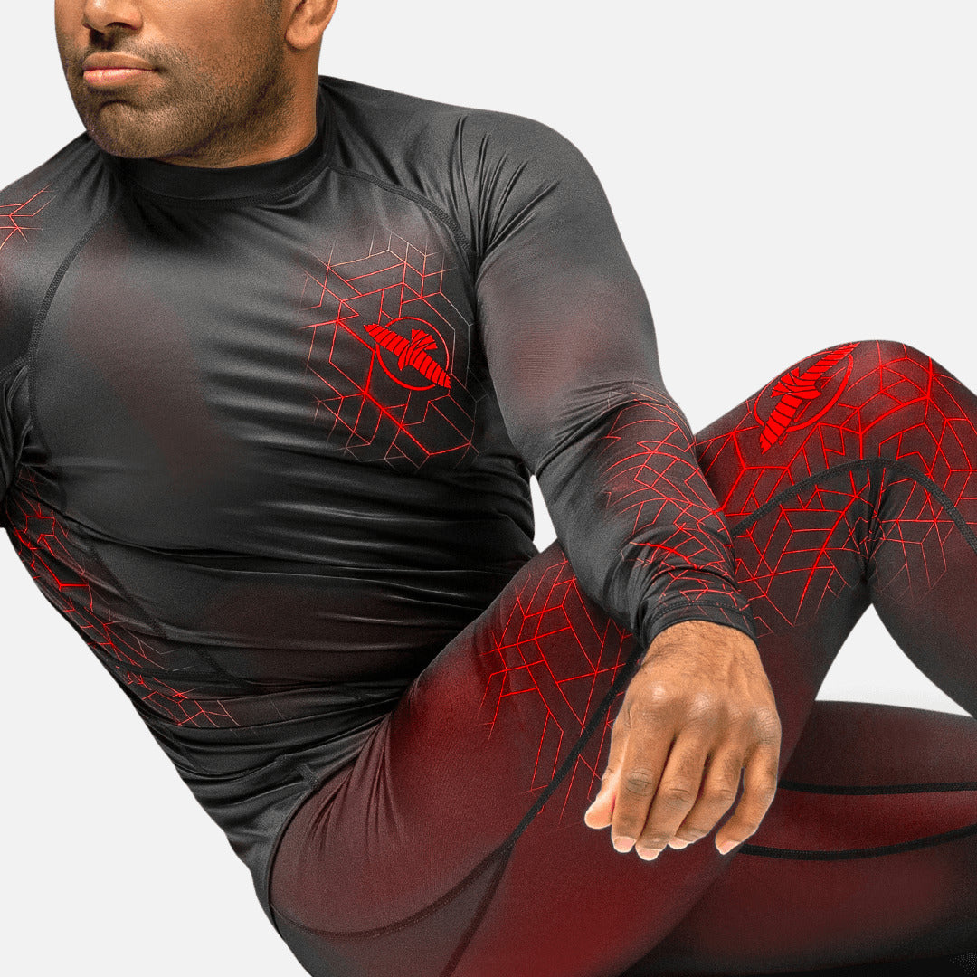Hayabusa Compressie Shorts Geo - Rood