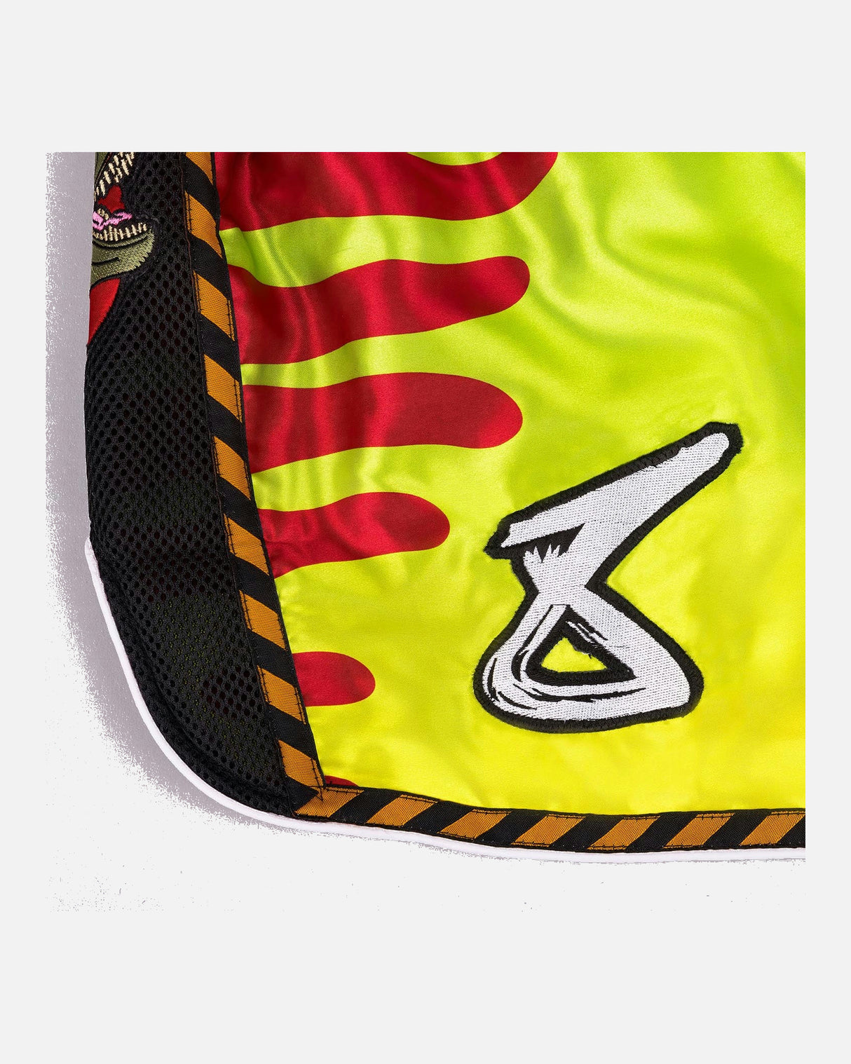 8 WEAPONS Muay Thai Shorts Jurassic - Neon Groen/Bloedrood