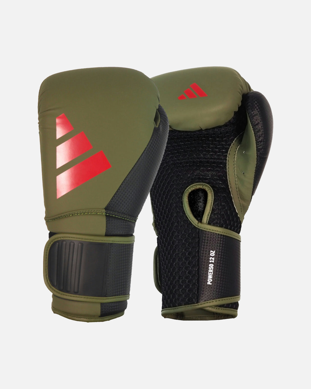 Guantes de boxeo Adidas Power 50 – Verde/Rojo