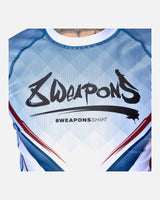 8 WEAPONS Rashguard Shift - Wit/Navy/Rood