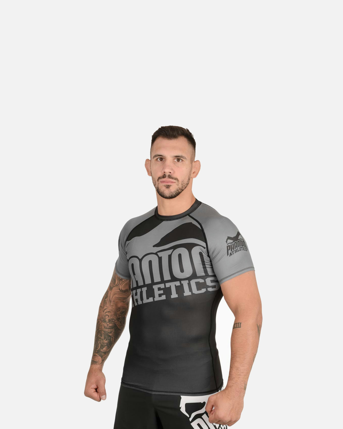 Phantom Athletics Rashguard Supporter - Zwart/Grijs