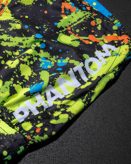 Phantom Athletics MMA Shorts Fusion Splatter – Black/Neon