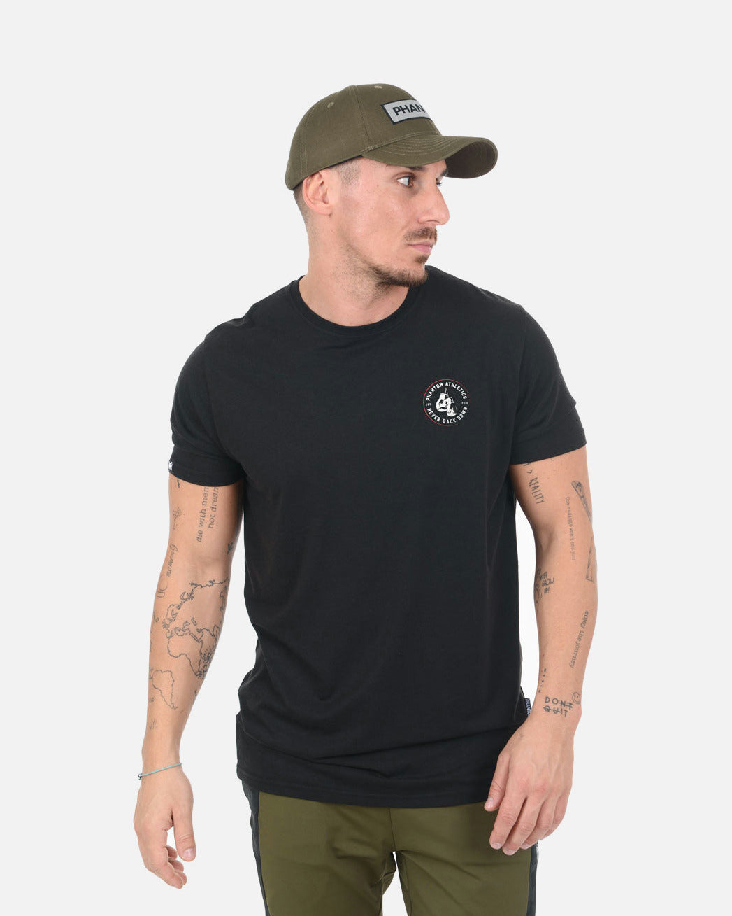Phantom Athletics T-Shirt Never Back Down – Schwarz