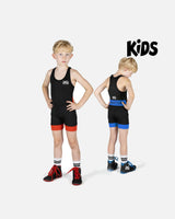 Phantom Athletics Worstelsinglet Storm Kinderen - Zwart/Rood/Zwart/Blauw