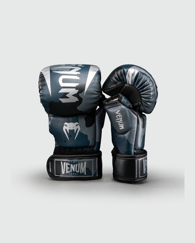 Gants de MMA Venum Elite Camo – Bleu marine foncé/Bleu