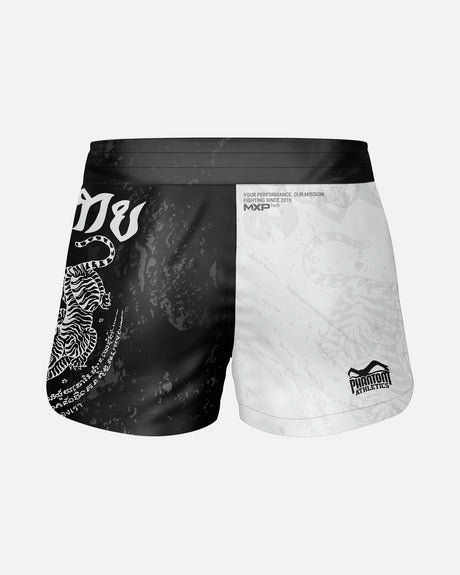 Shorts de Muay Thai Phantom Athletics Fusion – Noir/Blanc