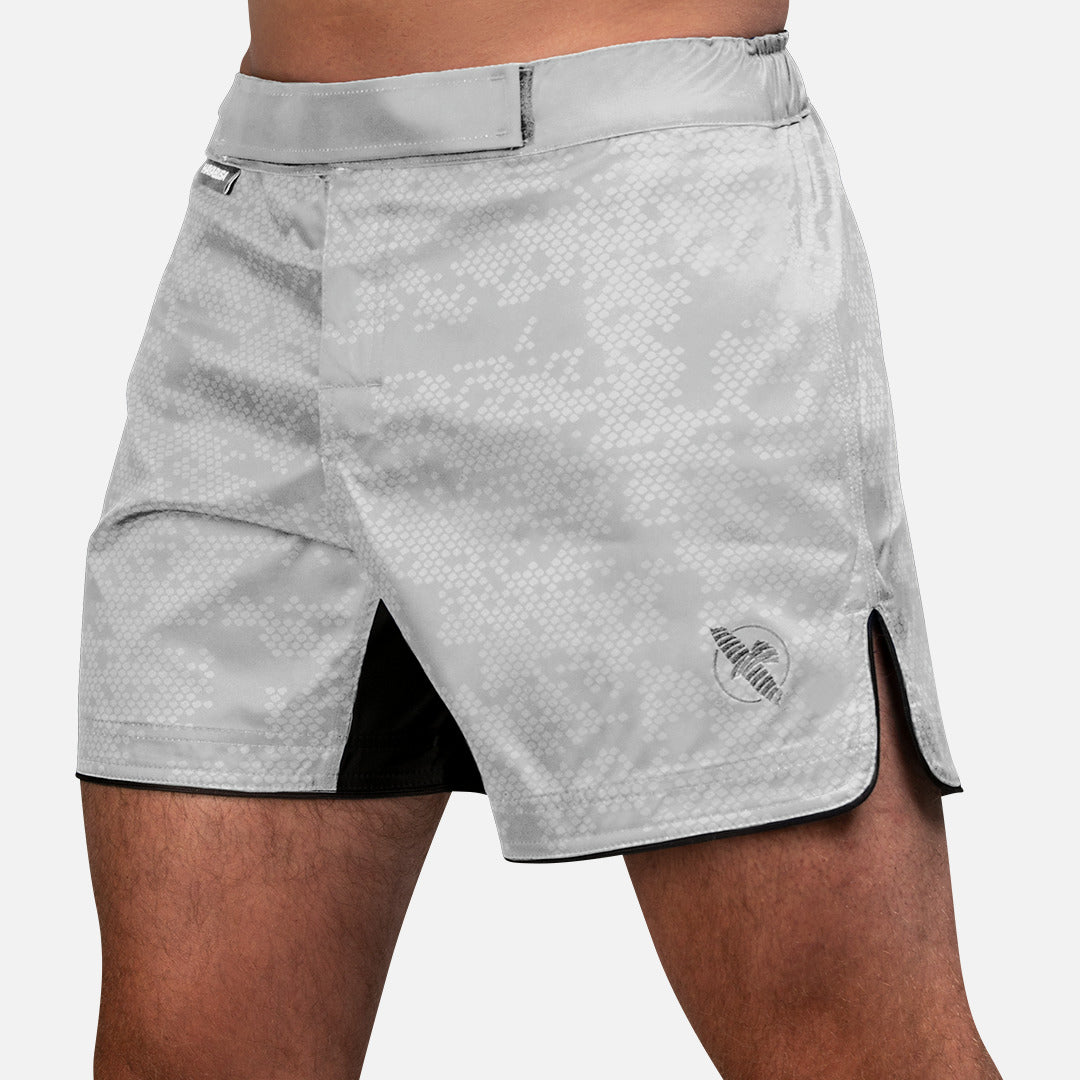 Hayabusa MMA Shorts Hex Mid-Thigh - Wit