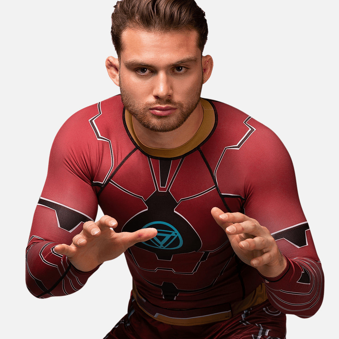 Marvel Rashguard Lange Mouwen Iron Man - Rood