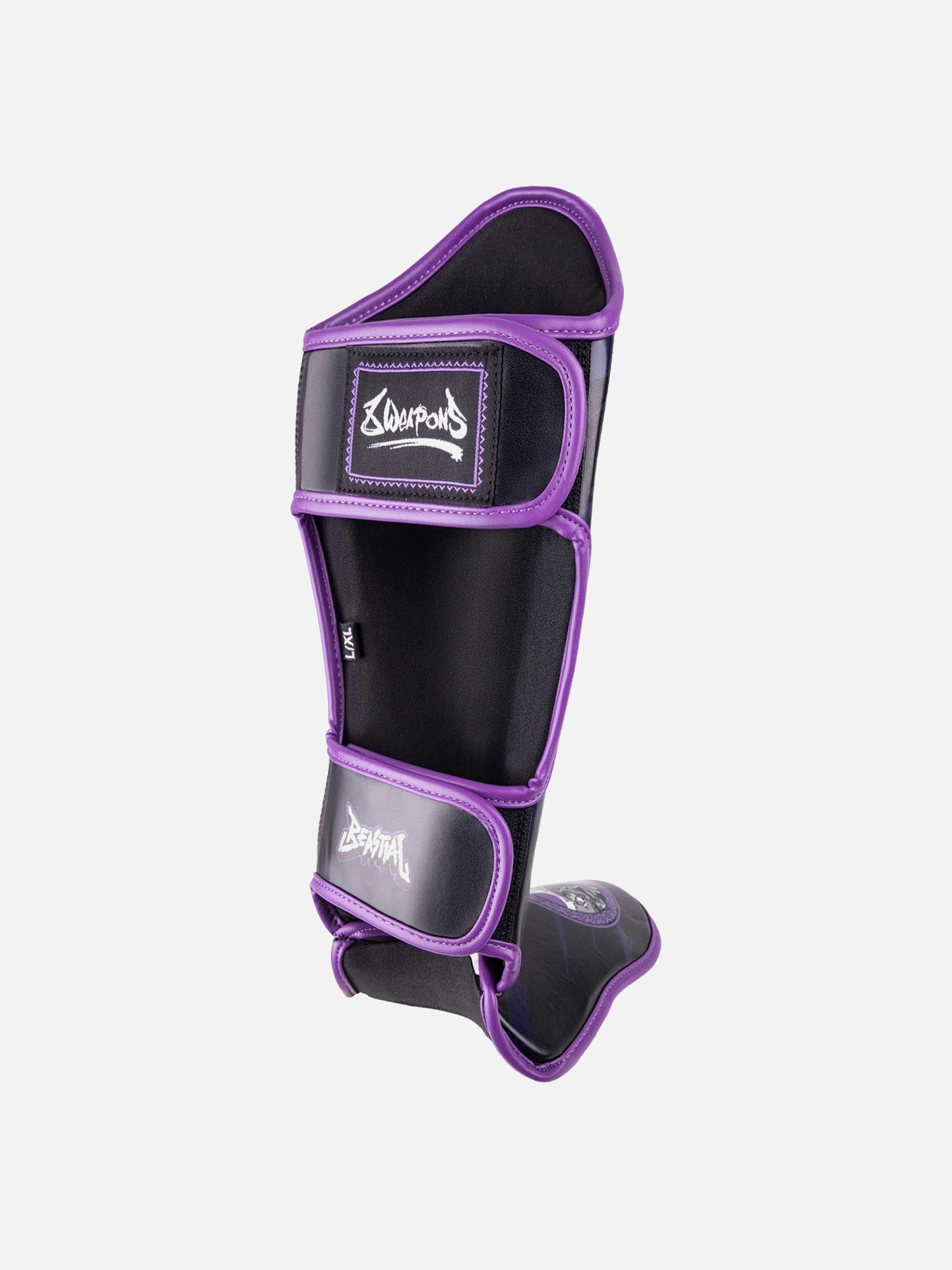 8 WEAPONS Schienbeinschoner Beastial Panther – Schwarz/Lila