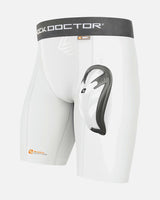 Shock Doctor Compressie Shorts Bioflex - Zwart/Wit