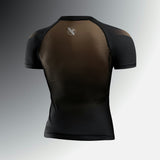 Hayabusa Rashguard Pro Ranked Korte Mouwen Dames - Bruin