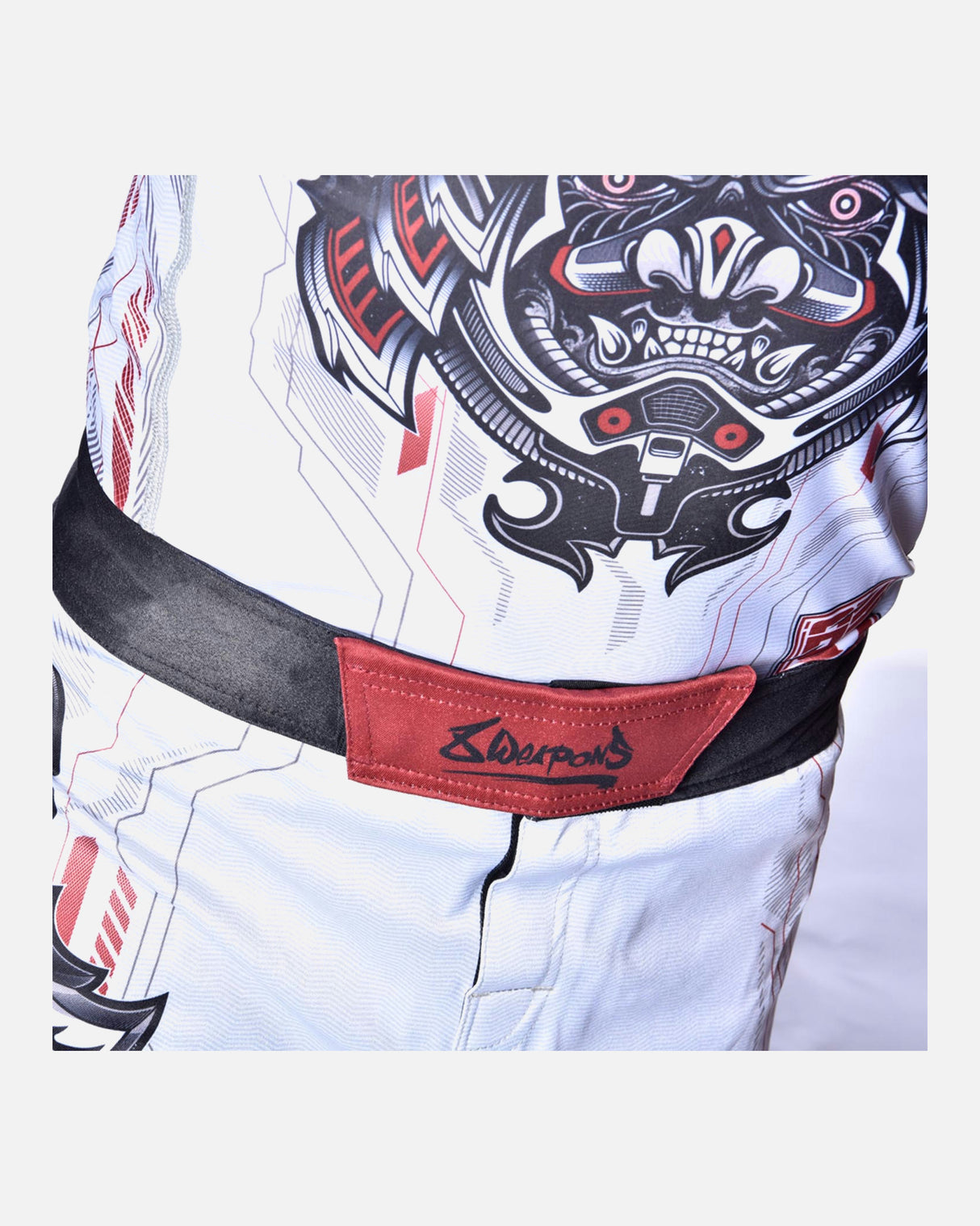 8 WEAPONS MMA Shorts Samurai 2.0 - Wit/Rood