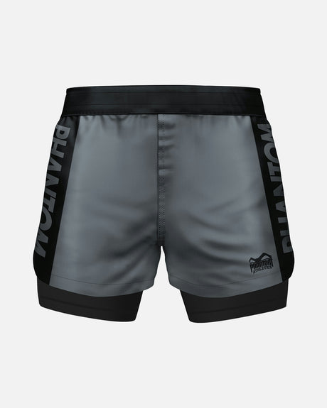 Phantom Athletics Kompressionsshorts Fusion 2in1 Apex – Grau