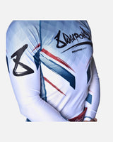 Rashguard 8 WEAPONS Shift – Bílá/Tmavě modrá/Červená
