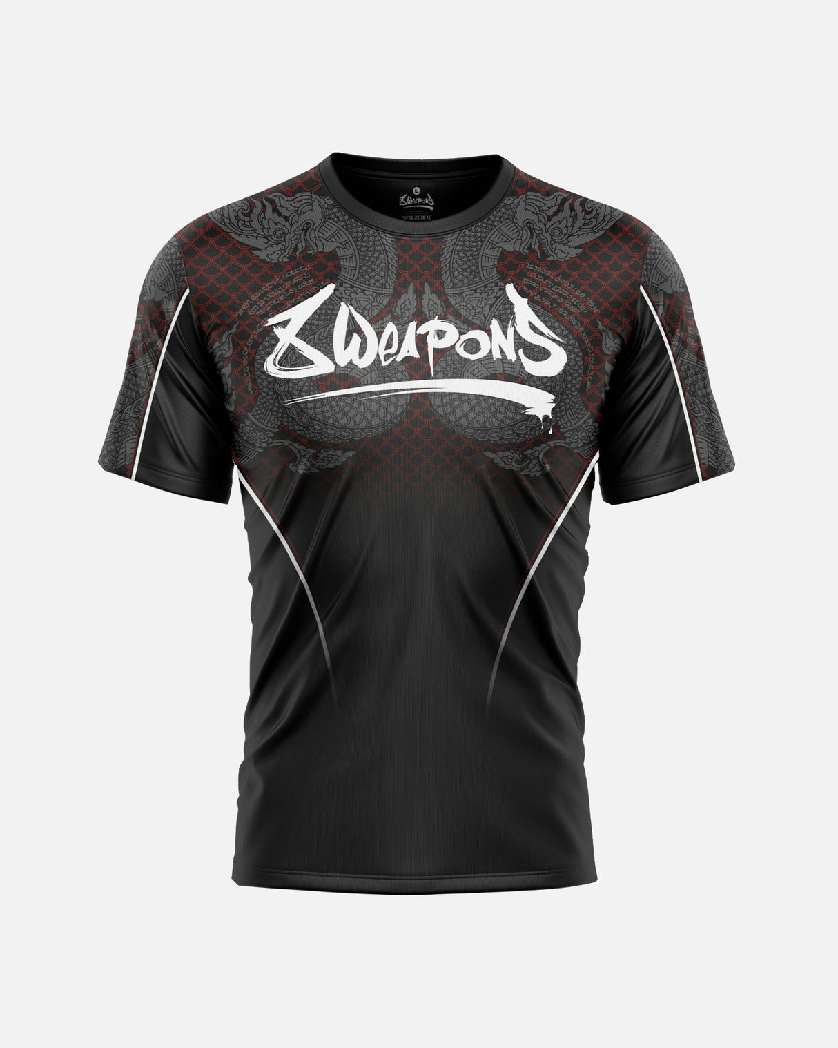 8 WEAPONS Functioneel T-Shirt Naga Yant - Zwart/Rood