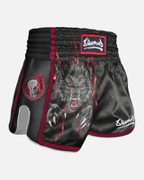 8 WEAPONS Muay Thai shorts Beastial Wolf - Zwart/Rood