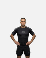 Phantom Athletics Rashguard EVO Apex Korte Mouwen - Zwart/Grijs