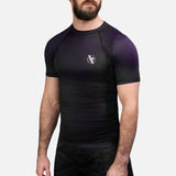 Hayabusa Rashguard Fusion Korte Mouwen - Zwart/Paars