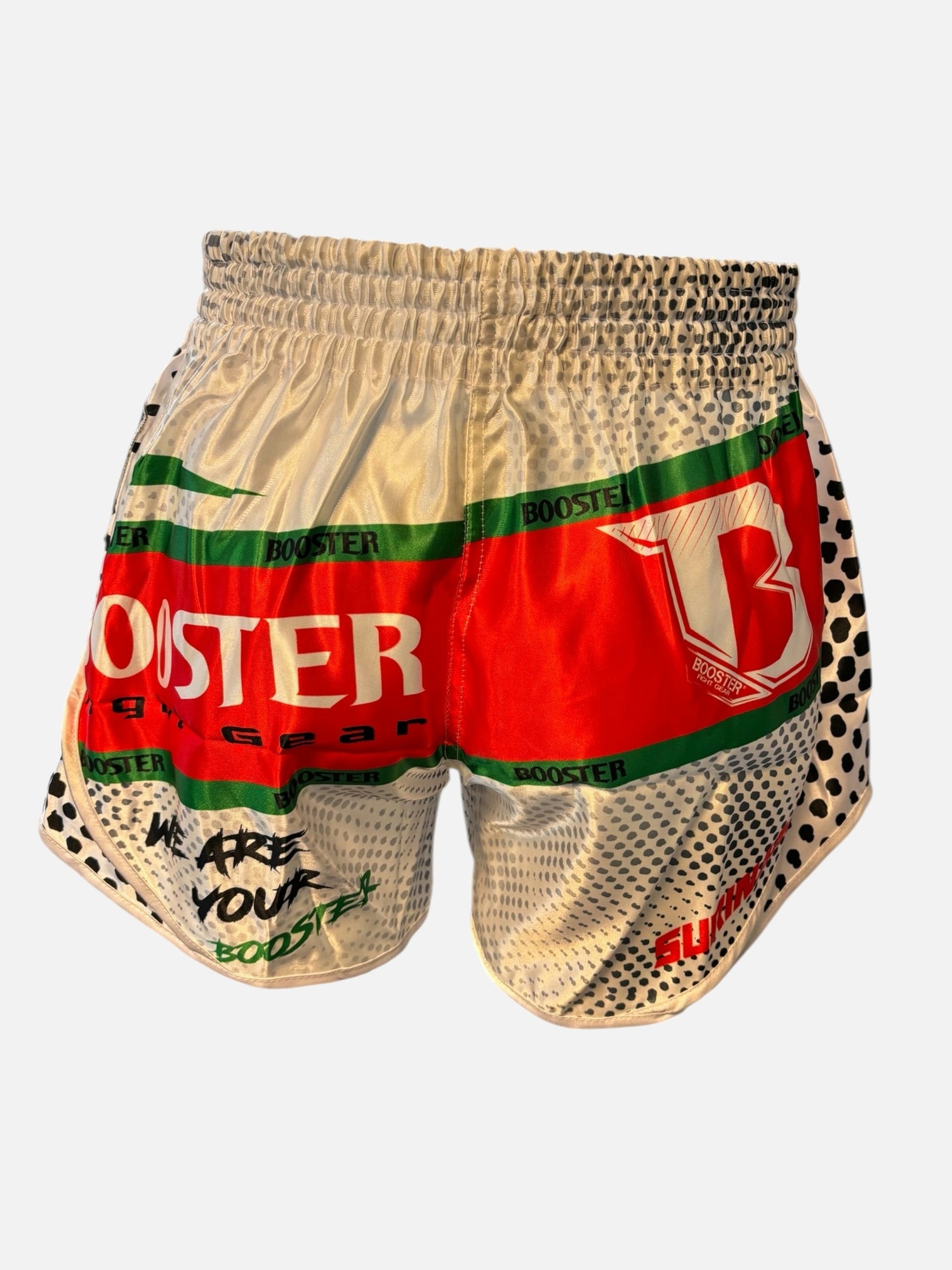 Booster Muay-Thai-Shorts Suriname – Weiß