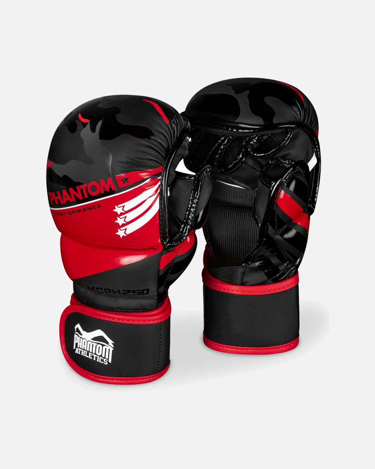 Phantom Athletics MMA Handschoenen Raider - Rood/Zwart Camo