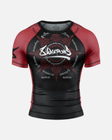 8 WEAPONS Rashguard 8 Ways Yant 2.0 - Zwart/Bordeaux