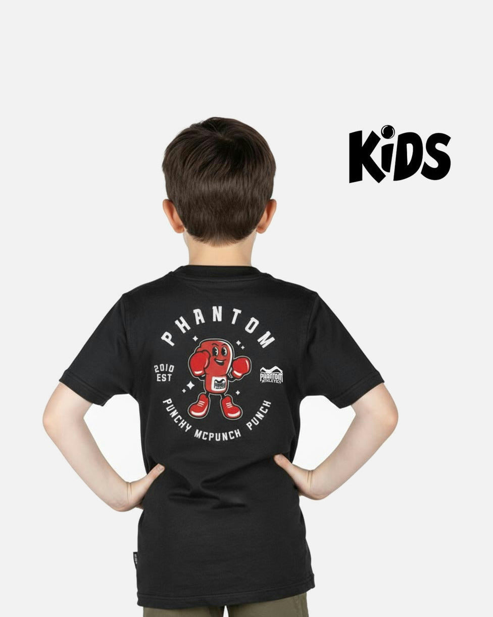 Phantom Athletics T-Shirt Punchy Kinderen - Zwart