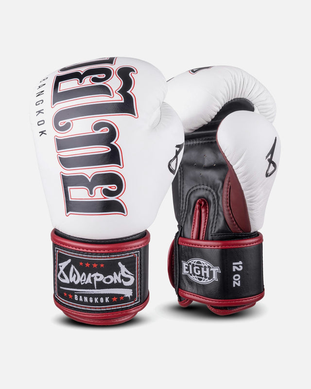 8 WEAPONS Boxhandschuhe Bangkok – Weiß/Schwarz