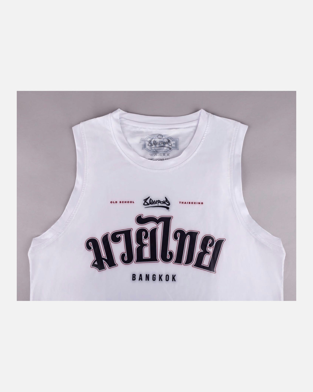 8 WEAPONS Tank Top Bangkok - Wit/Zwart
