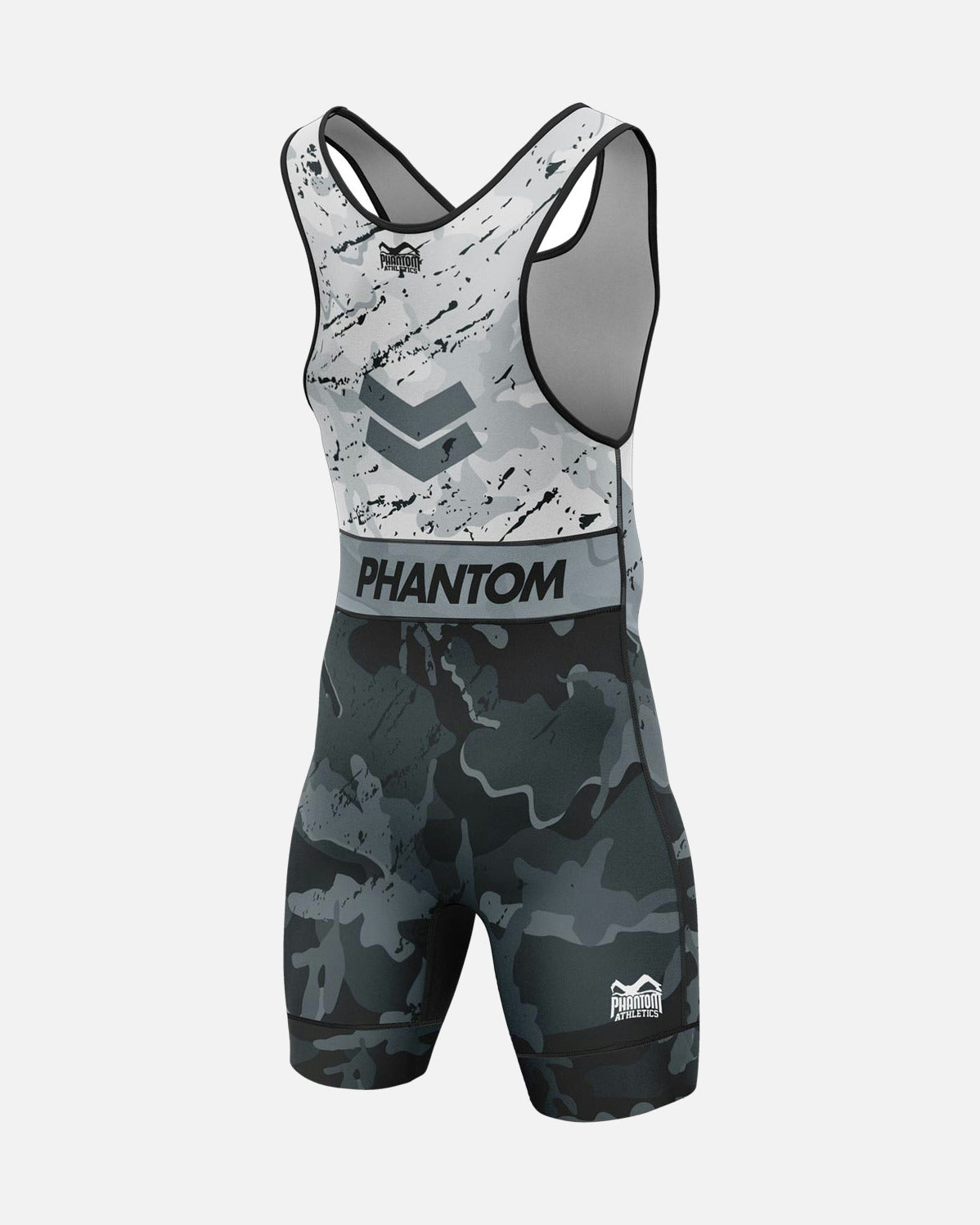 Phantom Athletics Worstelsinglet Delta - Wit/Grijs/Zwart
