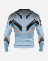 8 WEAPONS Rashguard Shift – Ice Grey/Orange