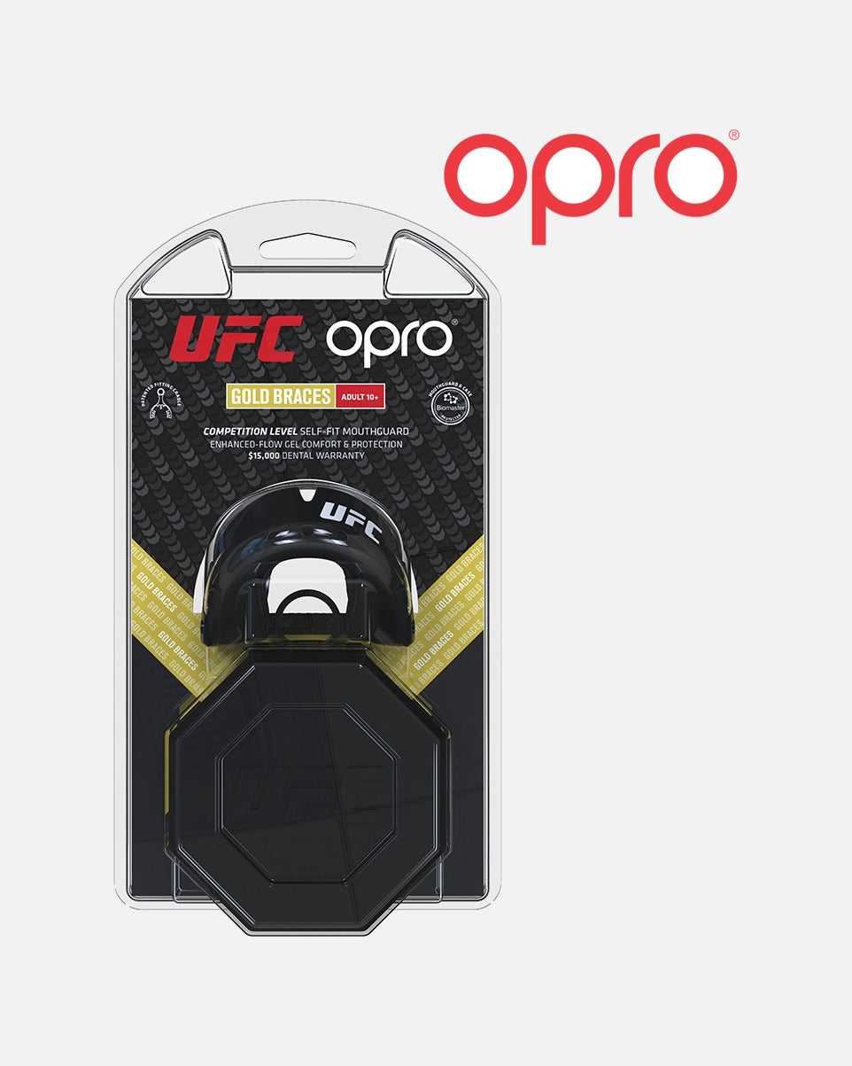 OPRO Bitje Gold Braces - Zwart