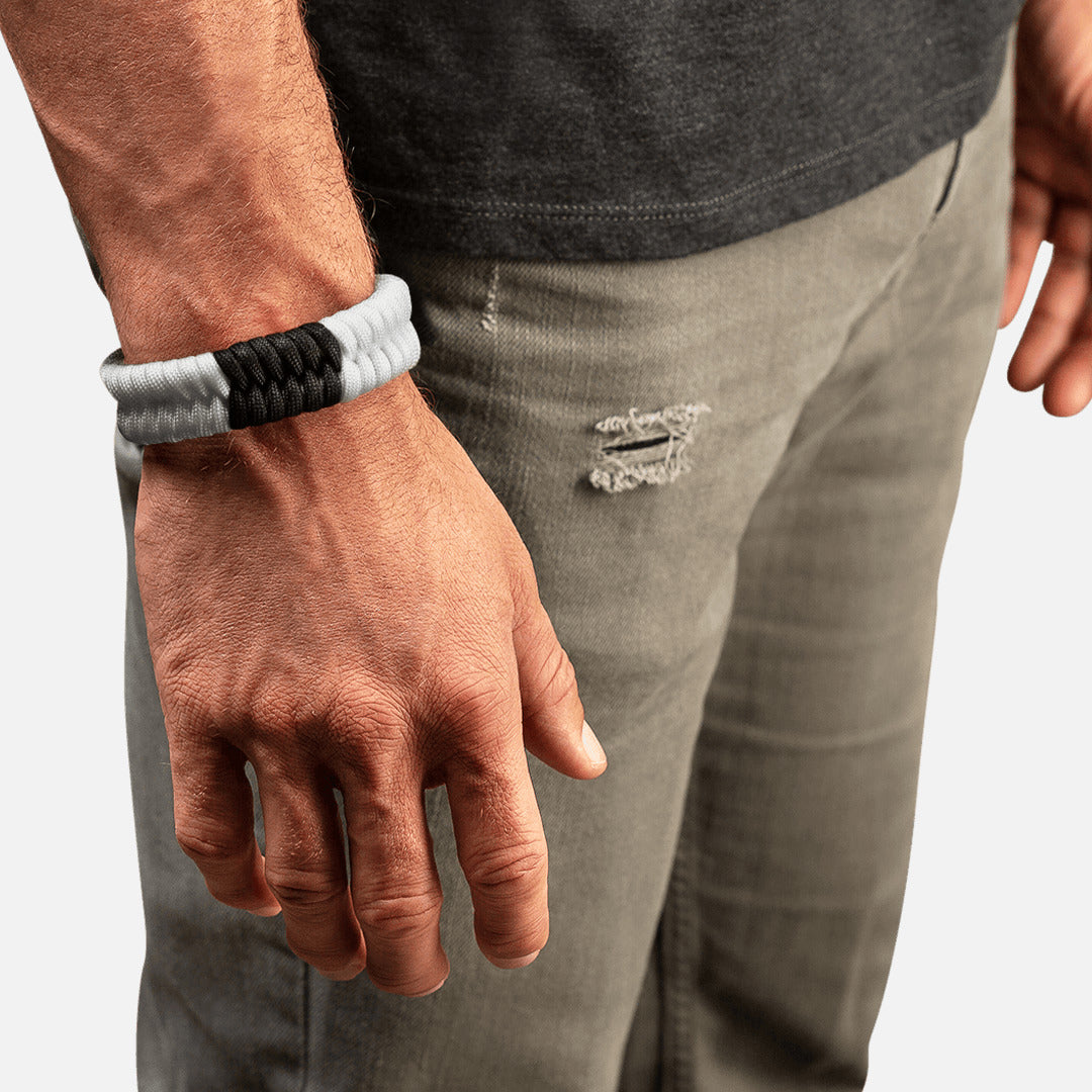 Hayabusa Paracord Jiu Jitsu Armband - Wit
