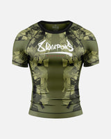8 WEAPONS Rashguard Hit 2.0 - Olijf/Zwart