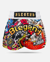 Blegend Muay Thai Shorts Legend 3 - Wit