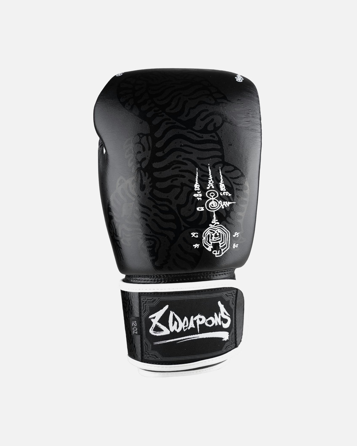 8 WEAPONS Bokshandschoenen Sak Yant Big Tiger - Zwart