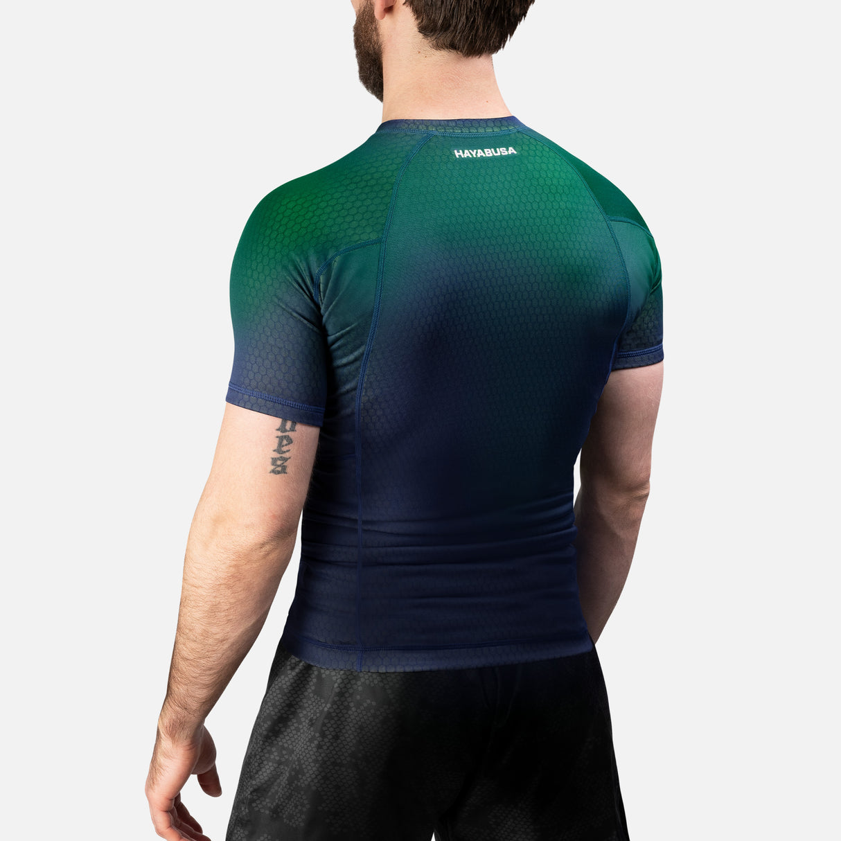 Hayabusa Rashguard Fusion Korte Mouwen - Blauw/Groen