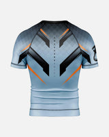 8 WEAPONS Rashguard Shift - Ijsgrijs/Oranje