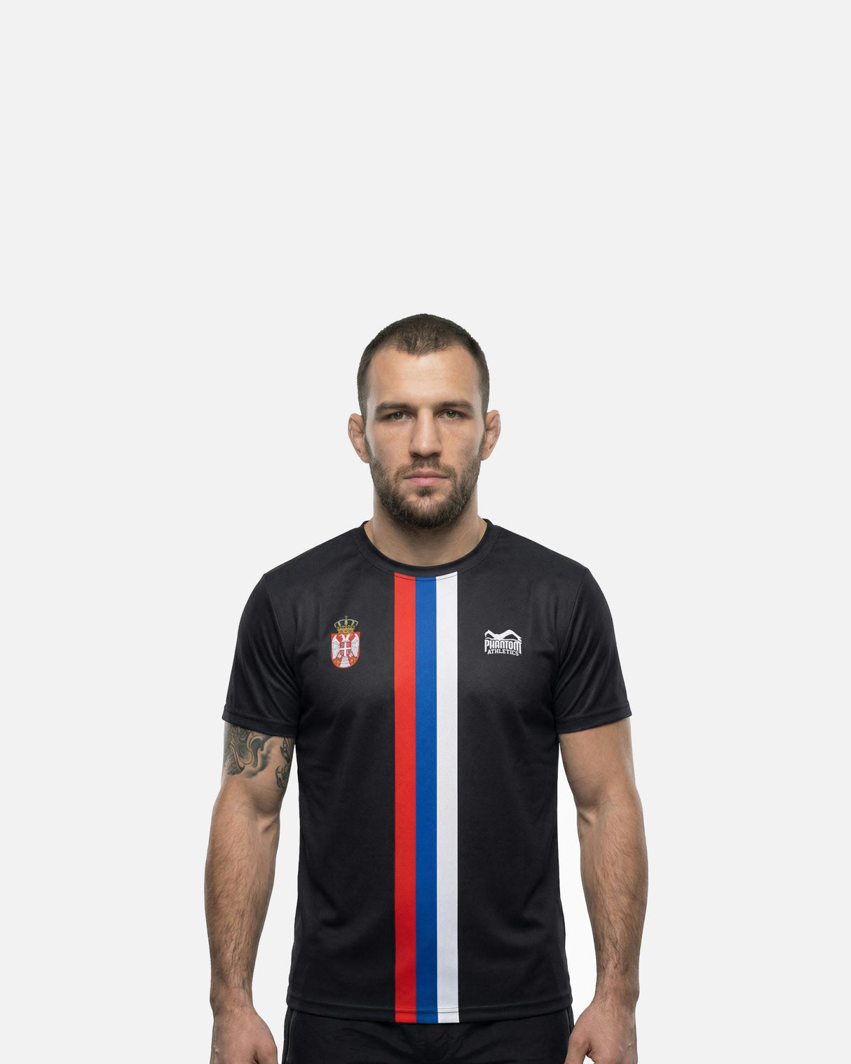 Phantom Athletics Trainingsshirt EVO+ Team Serbia - Zwart