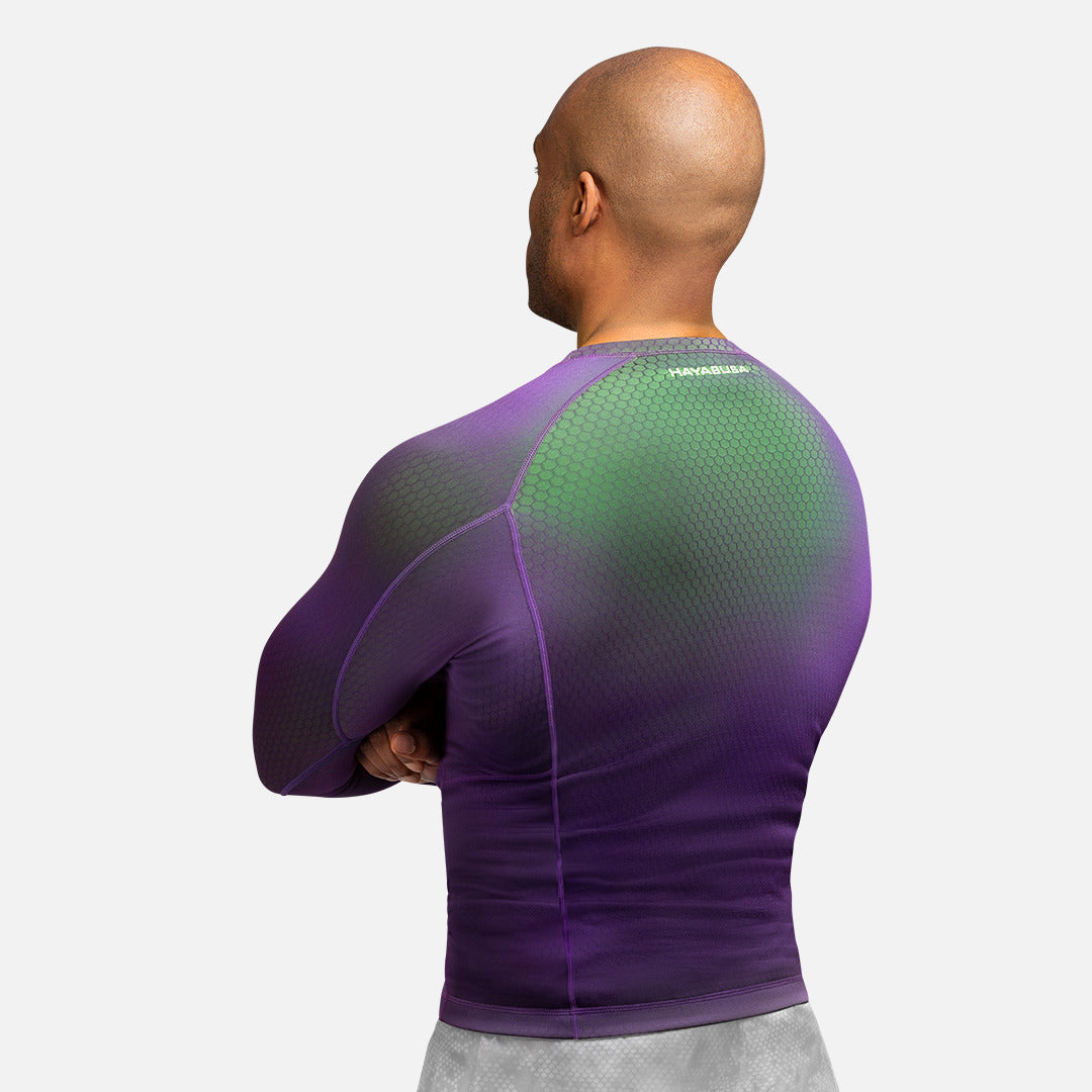 Hayabusa Rashguard Fusion Lange Mouwen - Paars/Groen