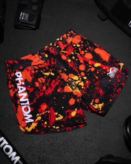 Phantom Athletics MMA Shorts Fusion Splatter – Red